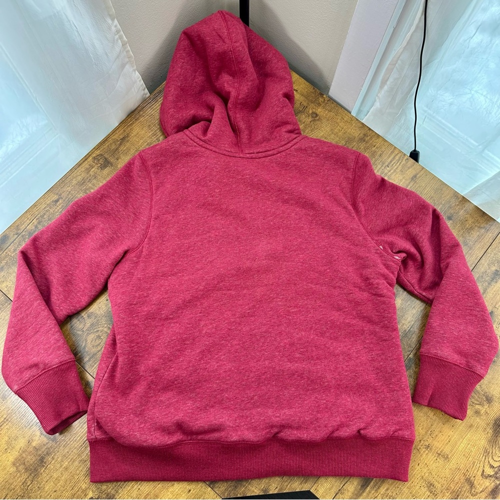 L.L. Bean Women's 1912 Sweatshirt, Sherpa Lined Hoodie, Cranberry Medium Petite - Picture 10 of 16